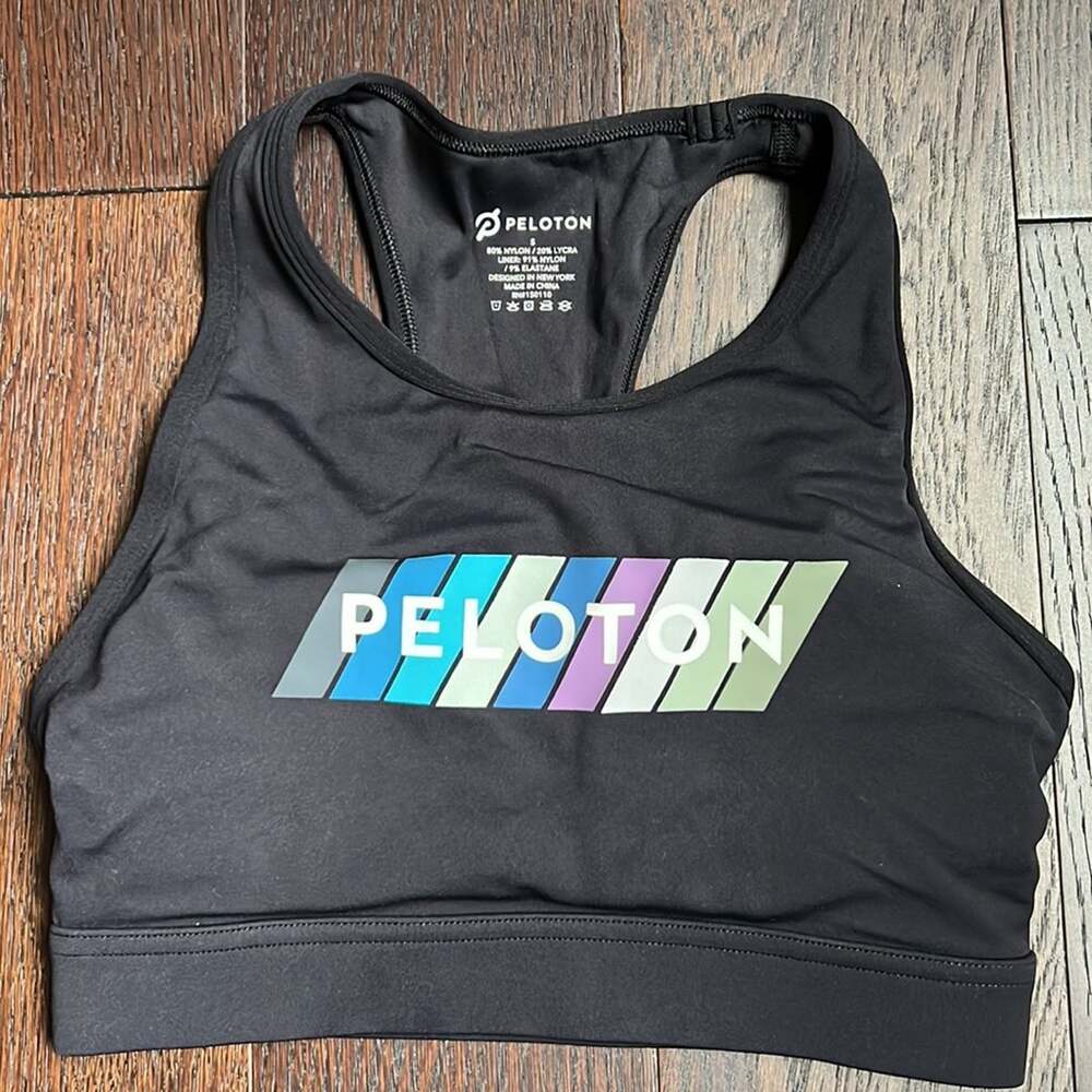 NWT - Peloton Black Pace High Neck Sports Bra (Size Small)